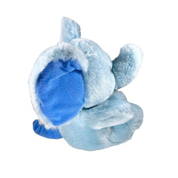 RUSS BERRIE Vtg Plush Blue Elephant Rattle Babies 6" Stuffed Animal Toy Korea - Picture 5 of 7